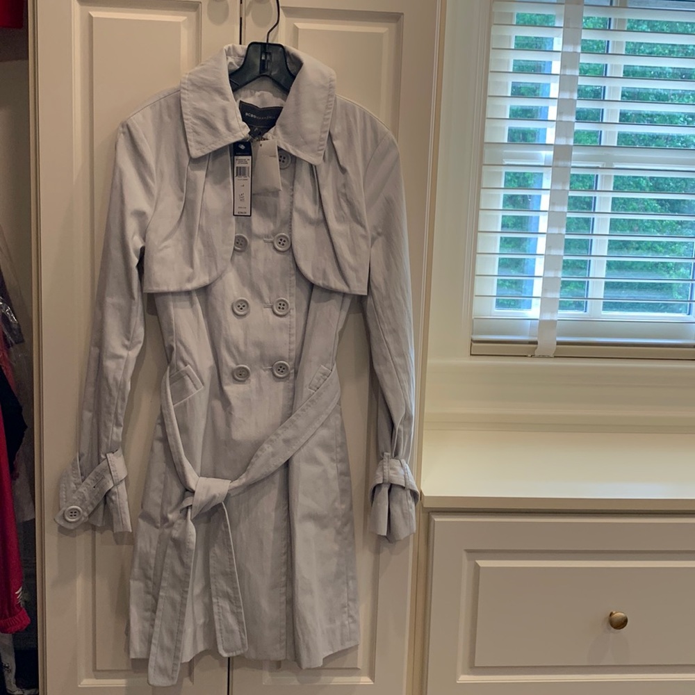 NWT BCBG light grey coat. Sz small